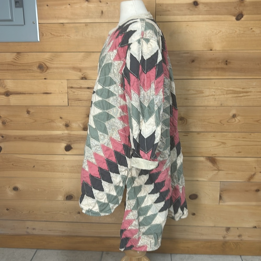 EUC like new Magnolia Pearl patchwork quiltwork quilted Ines tunic top shirt XL - Picture 6 of 16